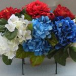saddle spray peonies hydrangeas